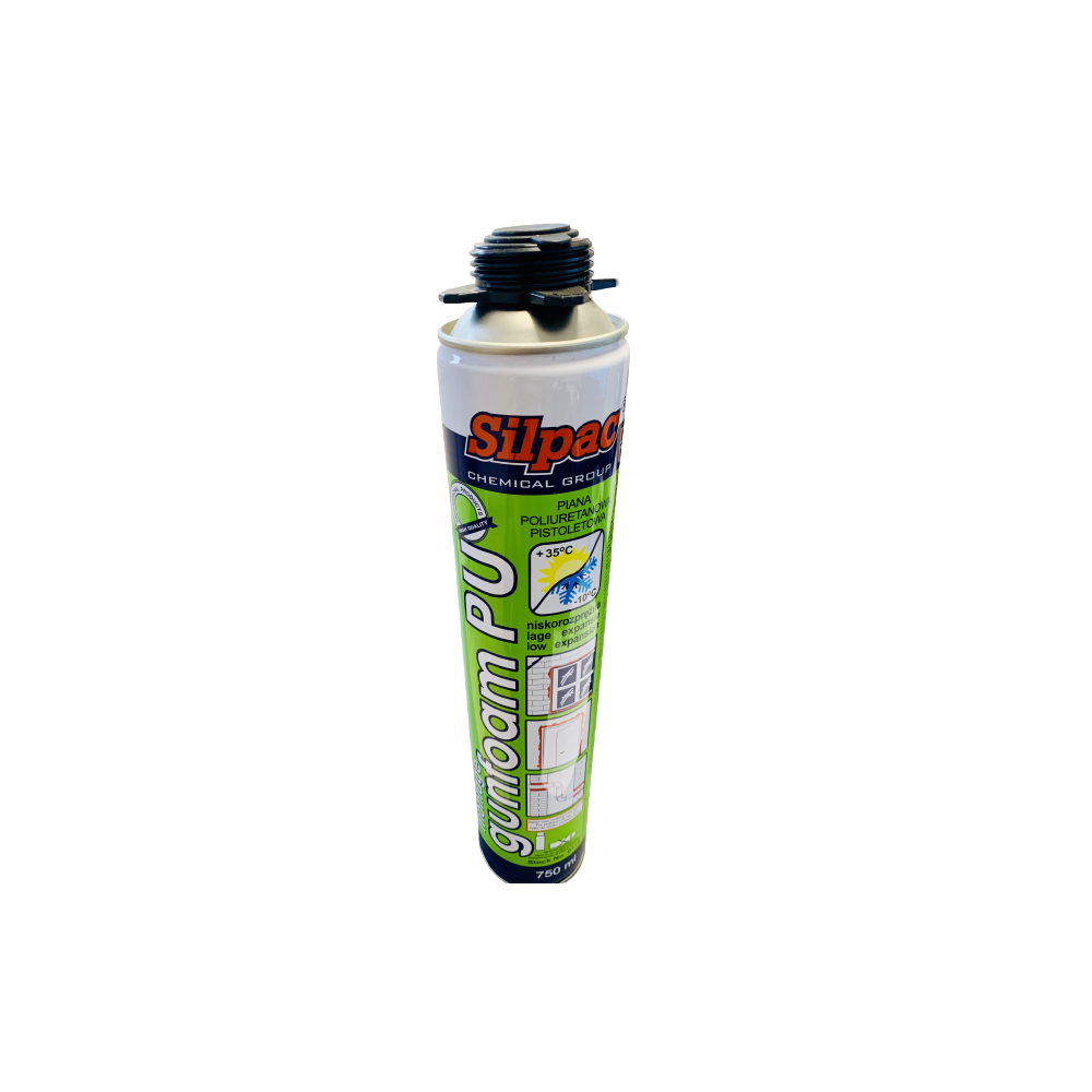 MONTAGE GUNFOAM PU 750ml- całosezonowa, niskoprężna pistoletowa piana montażowa