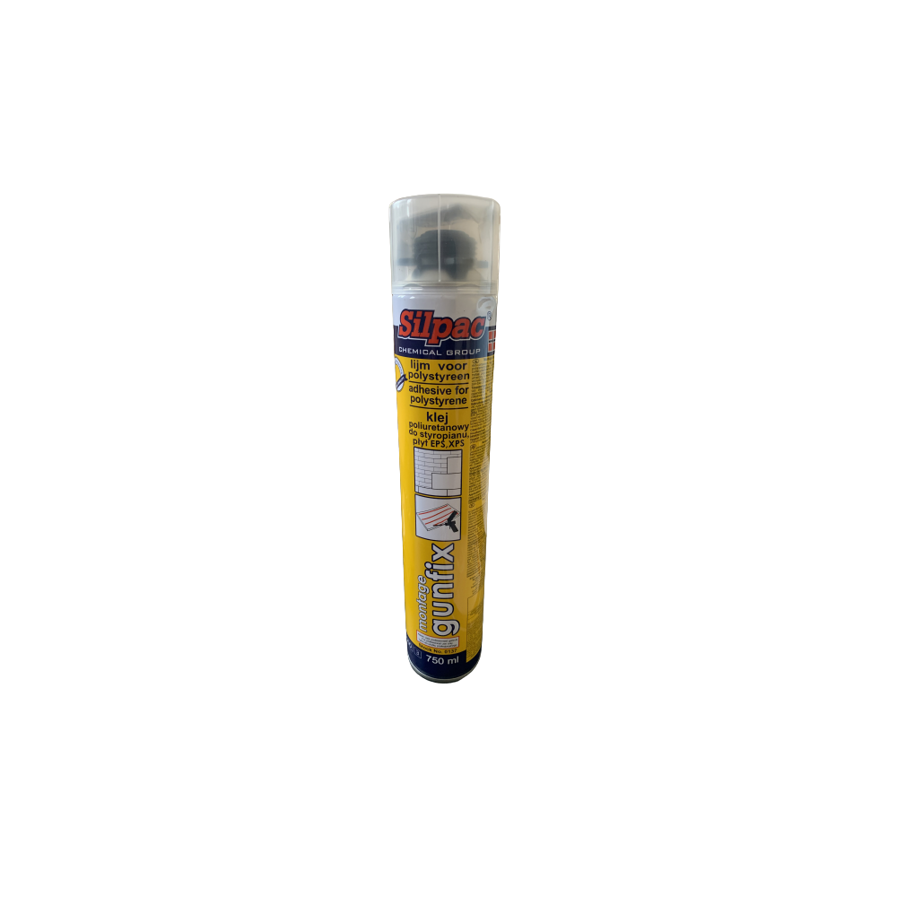 MONTAGE GUNFIX 750ML- POLIURETANOWY KLEJ DO STYROPIANU I PŁYT EPS, XPS